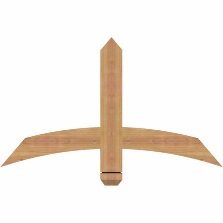 Ekena Millwork Bellingham Timber Gable Bracket, Western Red Cedar, 36"W x 21"H x 1 1/2"D x 3 1/2"F, 14/12 Pitch GBW036X21X0204BEL00SWR